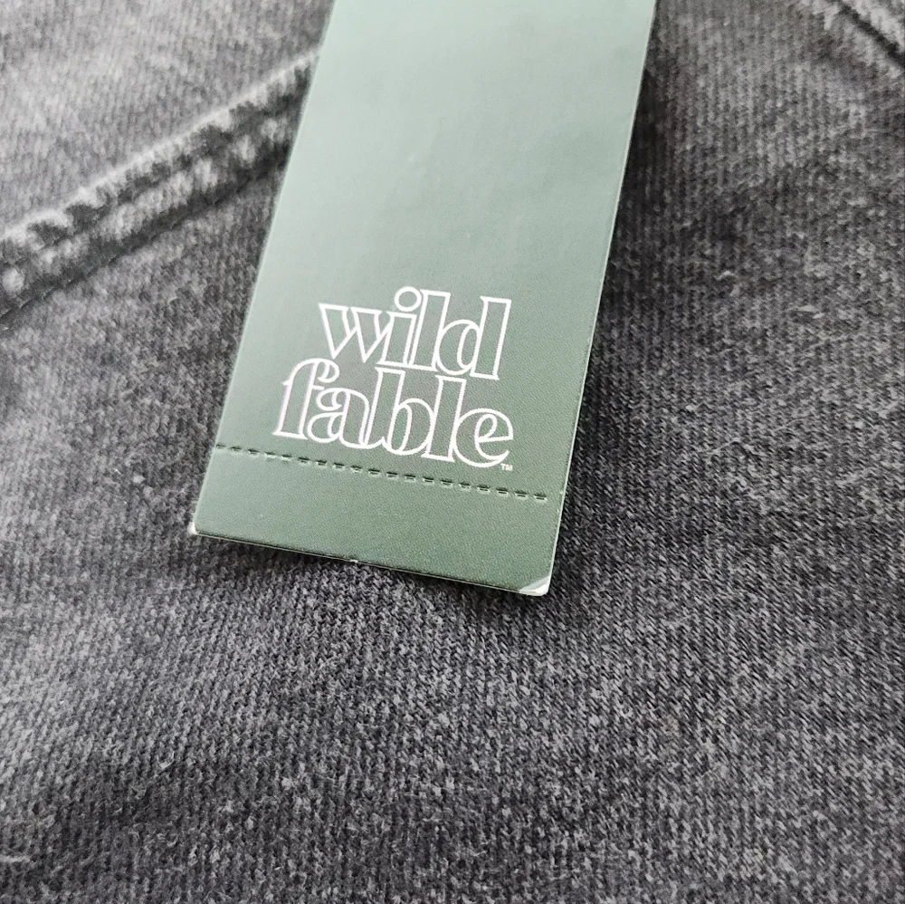 Women's Low-Rise Baggy Jean Shorts - Wild Fable Black Wash 16/2.5